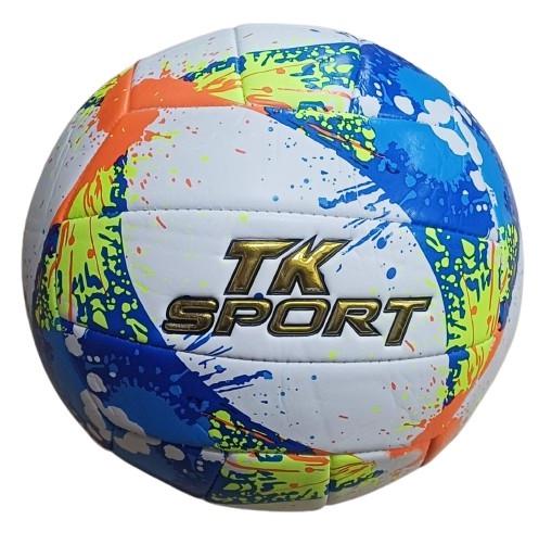 Мяч волейбольный TK Sport рисунок Белый/Голубой (C 70244)