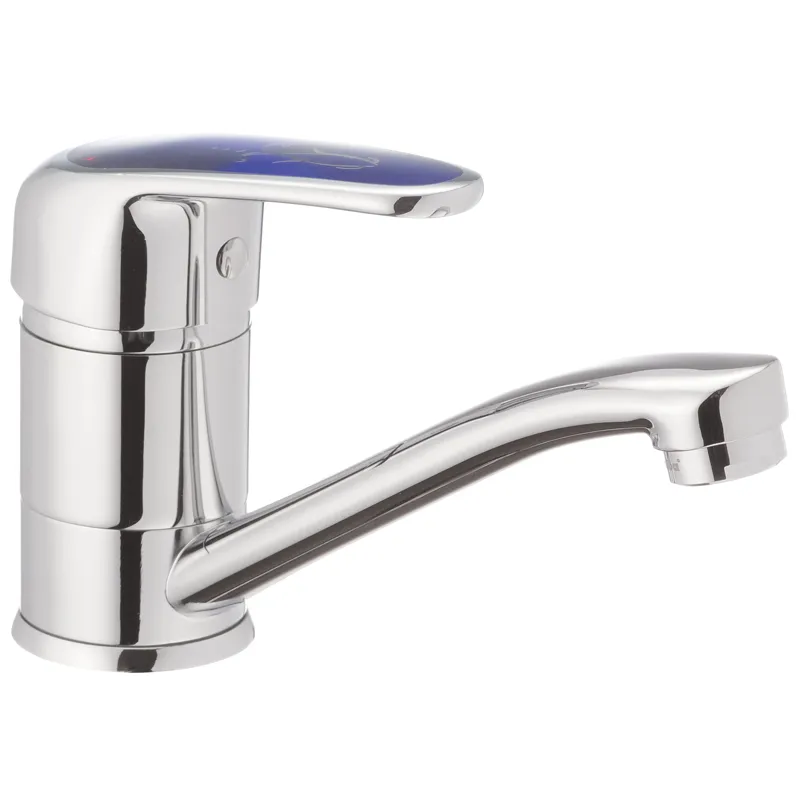 Смеситель для умывальника Haiba MAGIC 004 с синей ручкой (HB0666)