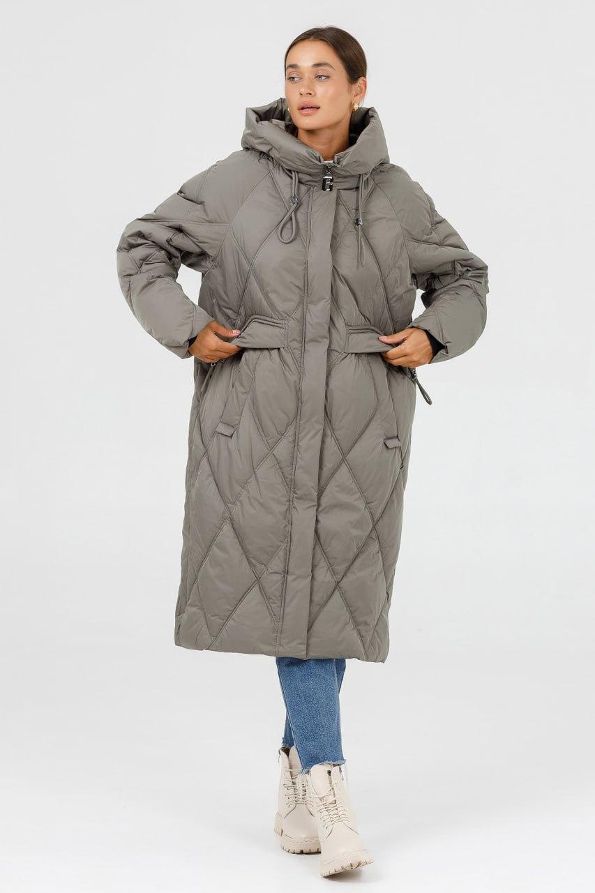 Пуховик женский батал Mishele р. 56 Фисташковый (30342d\56)