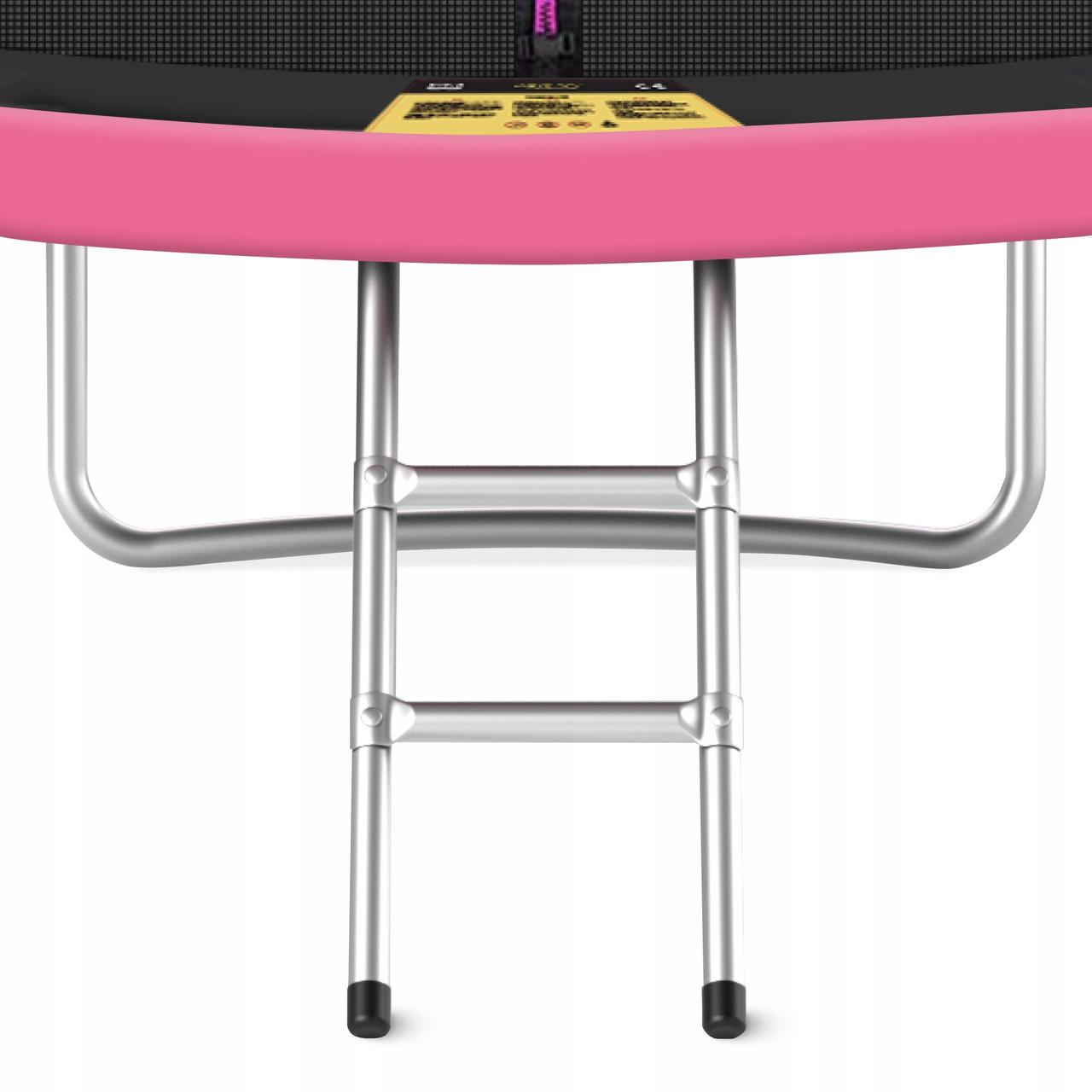 Батут с внутренней сеткой 4fizjo PRO 8FT 252 см Black/Pink (P-5907739314550) - фото 3