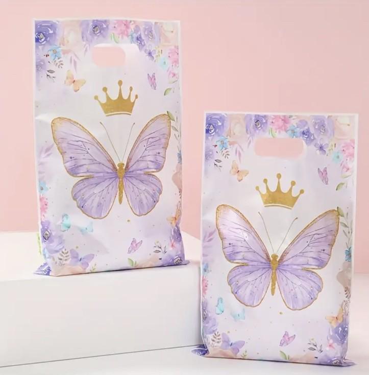 Подарункові пакети дитячі для смаколиків Метелик поліетиленові 25х16,5 см 10 шт.
