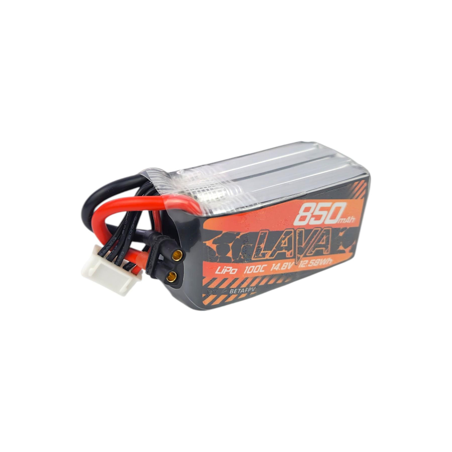 Аккумулятор BetaFPV LAVA LiPo 4S 850 mAh 75C с разъемом XT30 для дрона (675638)