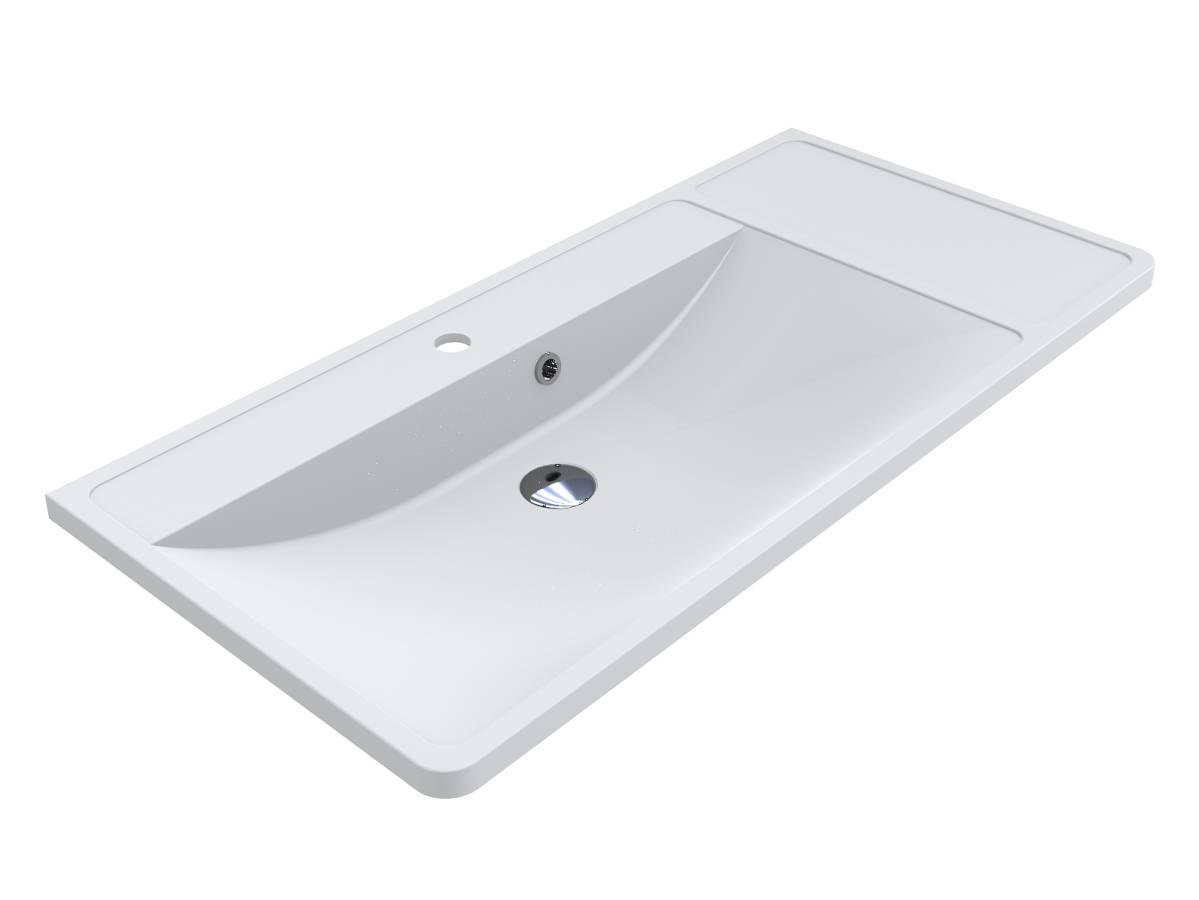 Умывальник Miraggio SACRAMENTO MIRASOFT с литого мрамора матовый Белый (84174)