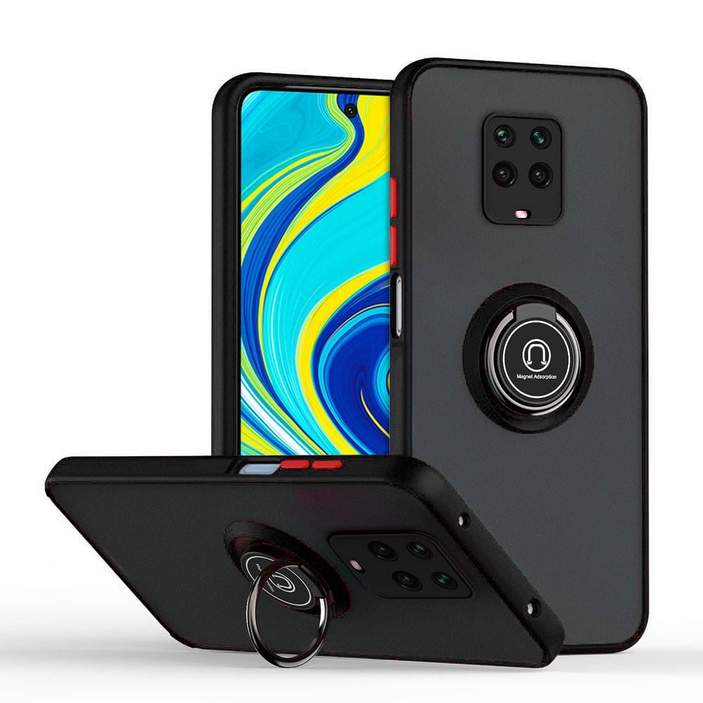 Защитный чехол MatteLuxe Xiaomi Redmi Note 9 Pro (с кольцом) Black (34255-2B)