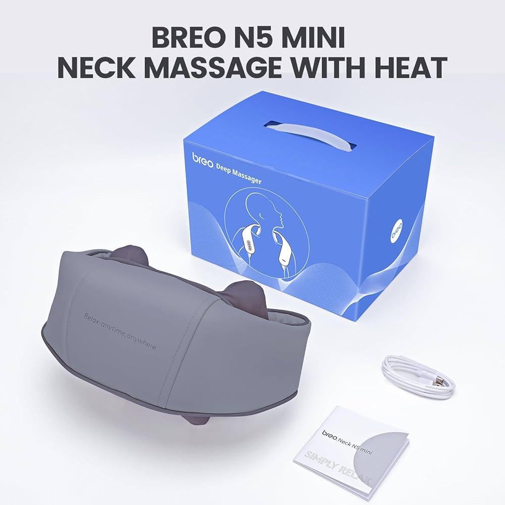 Массажер для шеи и плеч Breo N5 Mini с подогревом беспроводной шиацу - фото 8 Массажер для шеи и плеч Breo N5 Mini с подогревом беспроводной шиацу - фото 8
