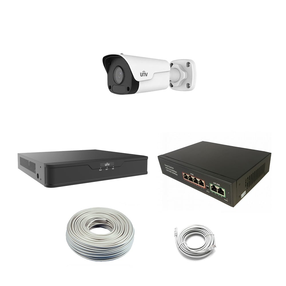 Комплект відеоспостереження Uniview IPC-1W 4Mp KIT