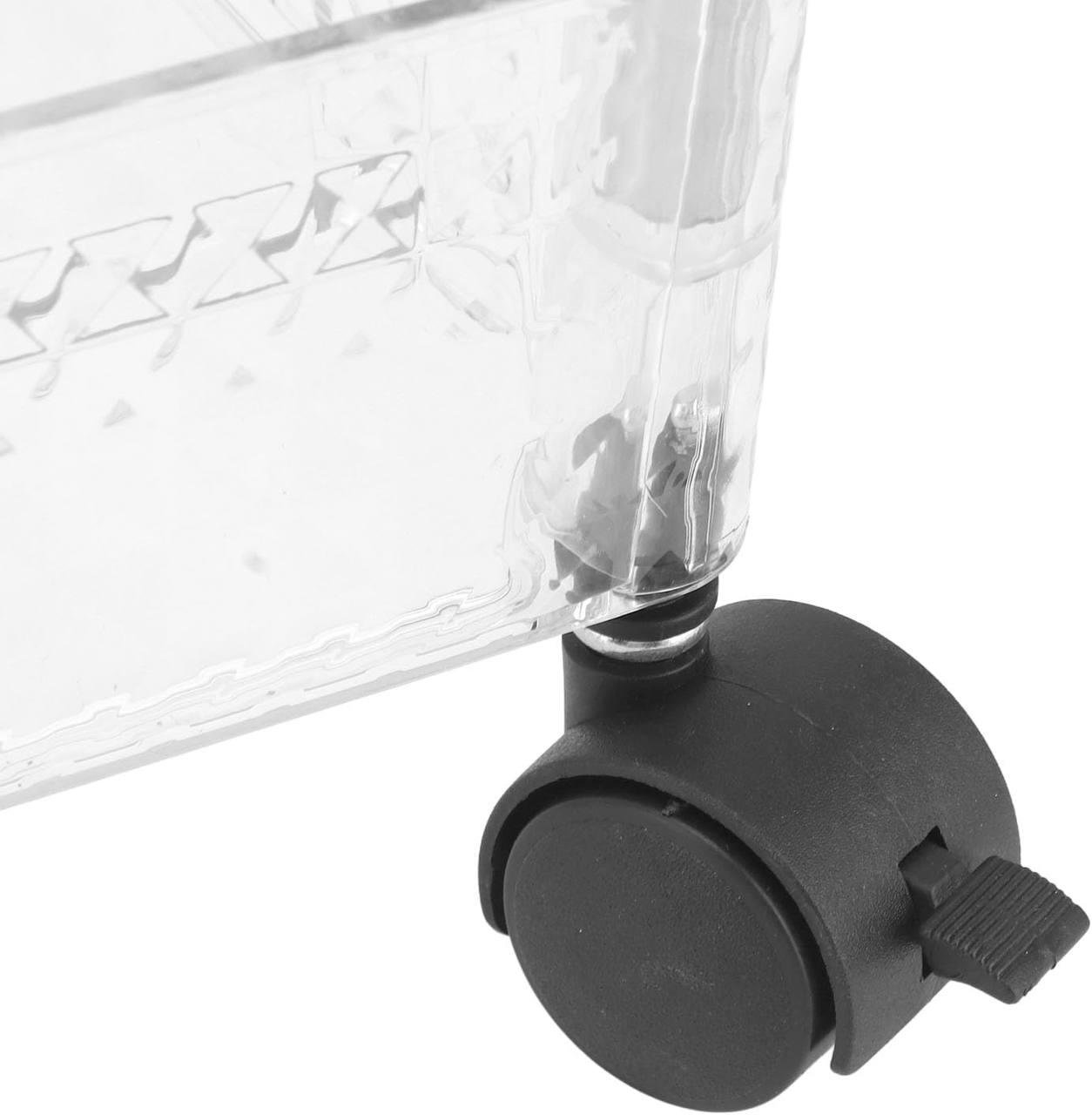 Тележка на колесиках пластмассовая 4 яруса Прозрачный - фото 5 Тележка на колесиках пластмассовая 4 яруса Прозрачный - фото 5