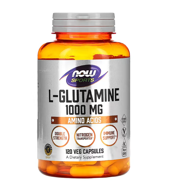 Глютамін NOW L-Glutamine 1000 mg 120 veg caps (08147-01)