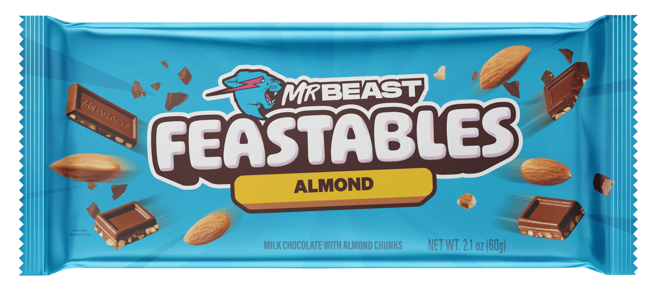 Шоколад Feastables Mr Beast Bar Almond Chunks 60 г (2458009928)
