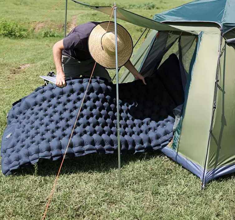 Килимок надувний з подушкою та з вбудованою системою накачування 200x70 см (1406) - фото 7