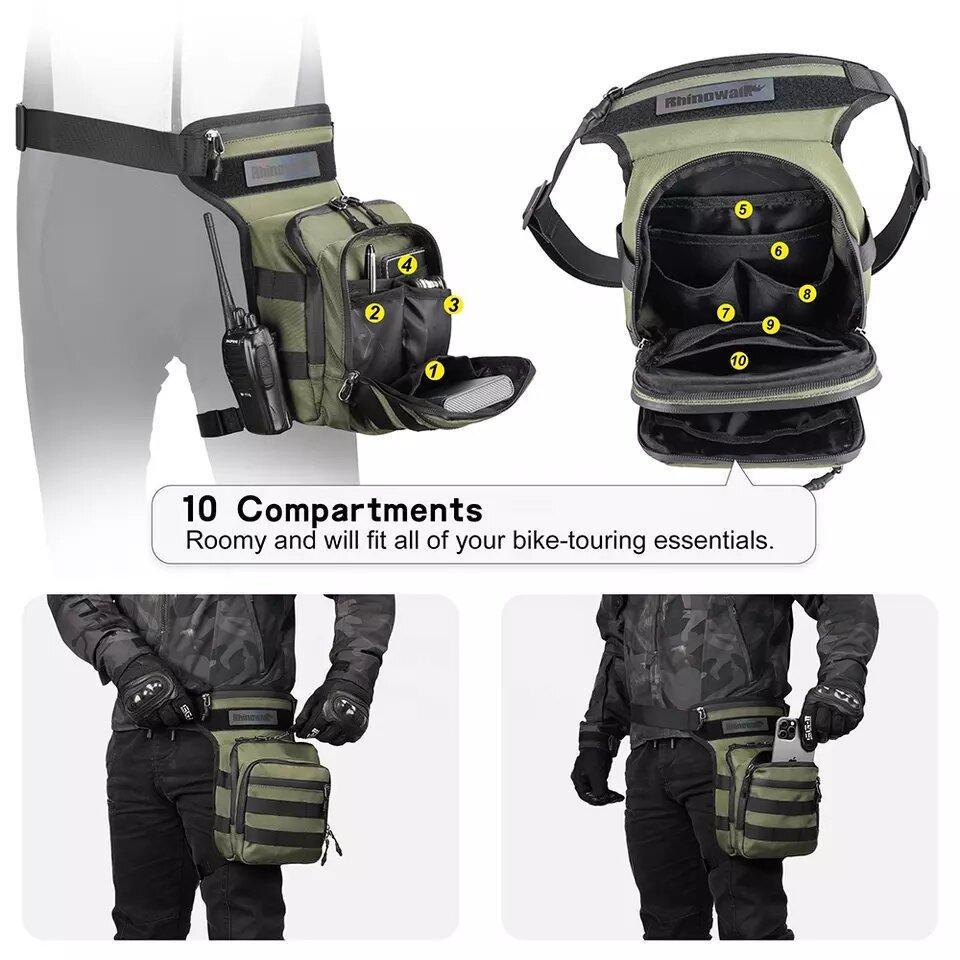 Сумка на ногу Rhinowalk Tactical Bag MT102 Black - фото 4