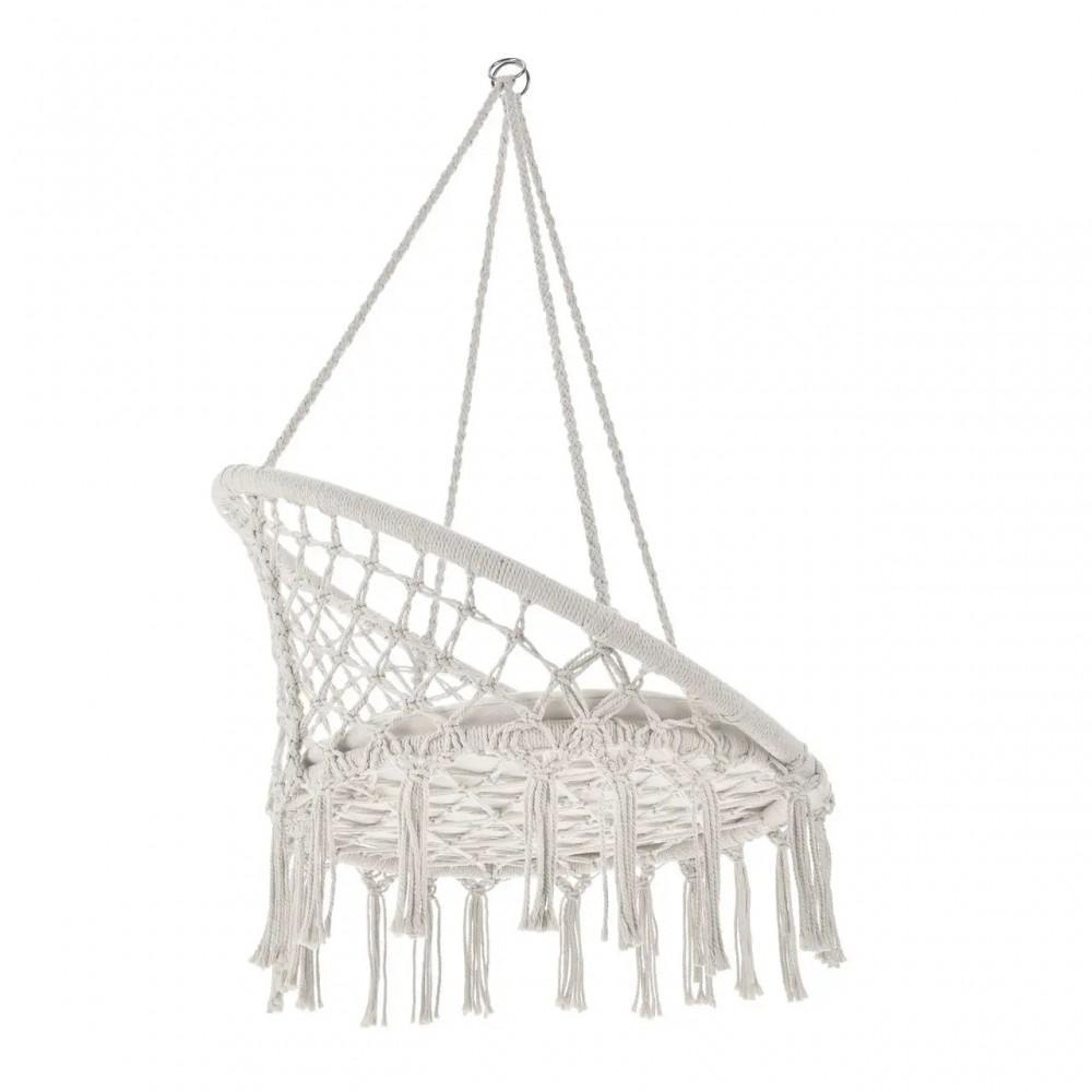 Садове підвісне крісло-гойдалка Бохо з подушкою Bonro B-092-2 Beige до 120 кг Бежевий - фото 5 Садове підвісне крісло-гойдалка Бохо з подушкою Bonro B-092-2 Beige до 120 кг Бежевий - фото 5