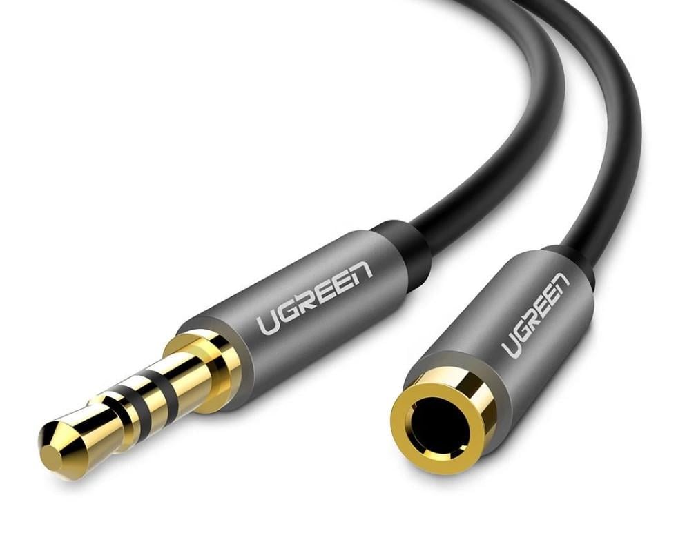 Кабель аудіо Ugreen 3,5 мм подовжувач 1,5 м Black (AV118)