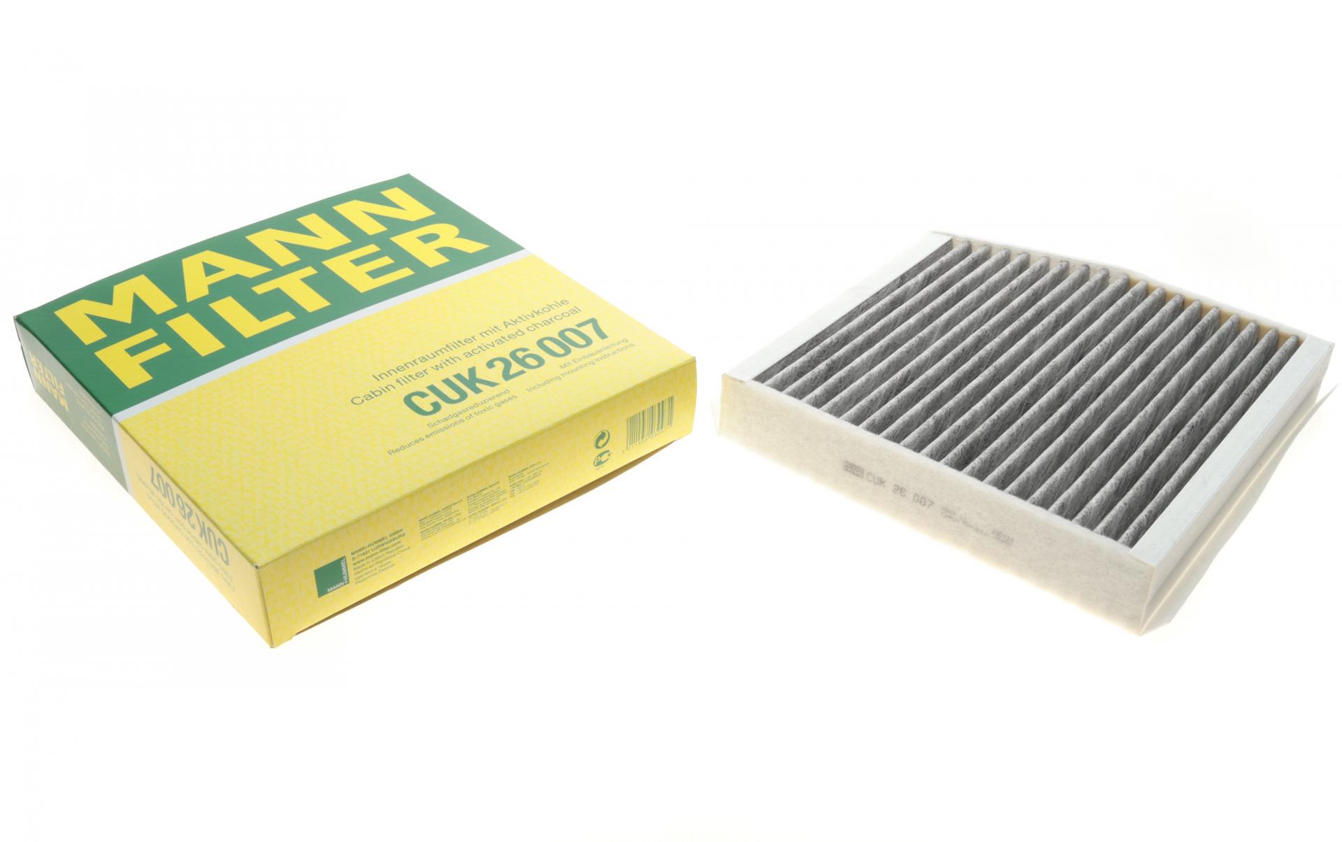 Фильтр салона Mann-Filter для MB A-class W176/B W246/W242 11-/Infiniti Q30 15- угольный (CUK 26 007)