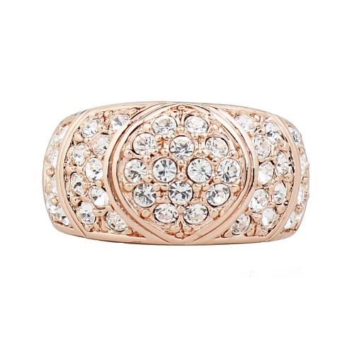 Кольцо с кристаллами Сваровски 090602aa Italina р. 17 Белый