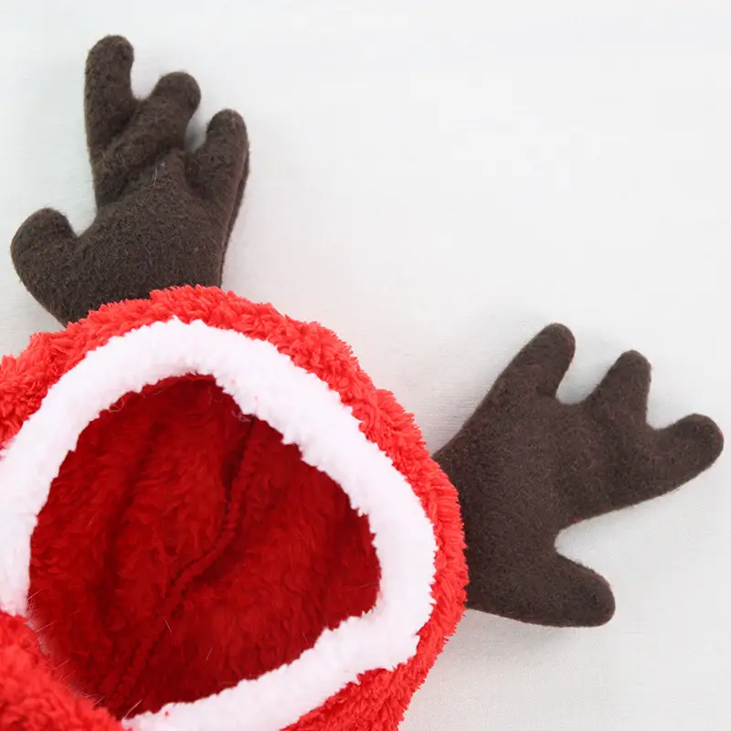 Костюм для собак Рождественский Олененок на флисе M Красный (2054000034) - фото 6 Костюм для собак Рождественский Олененок на флисе M Красный (2054000034) - фото 6