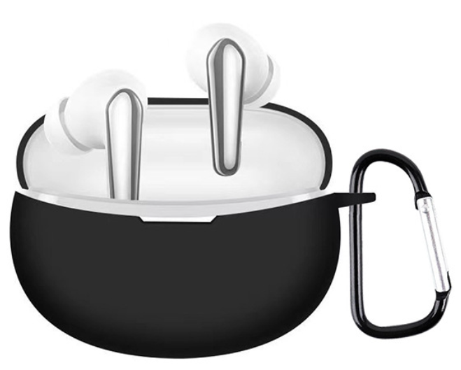 Чехол-накладка DK Silicone Candy Friendly с карабином для Realme Buds Air 3 Neo Black
