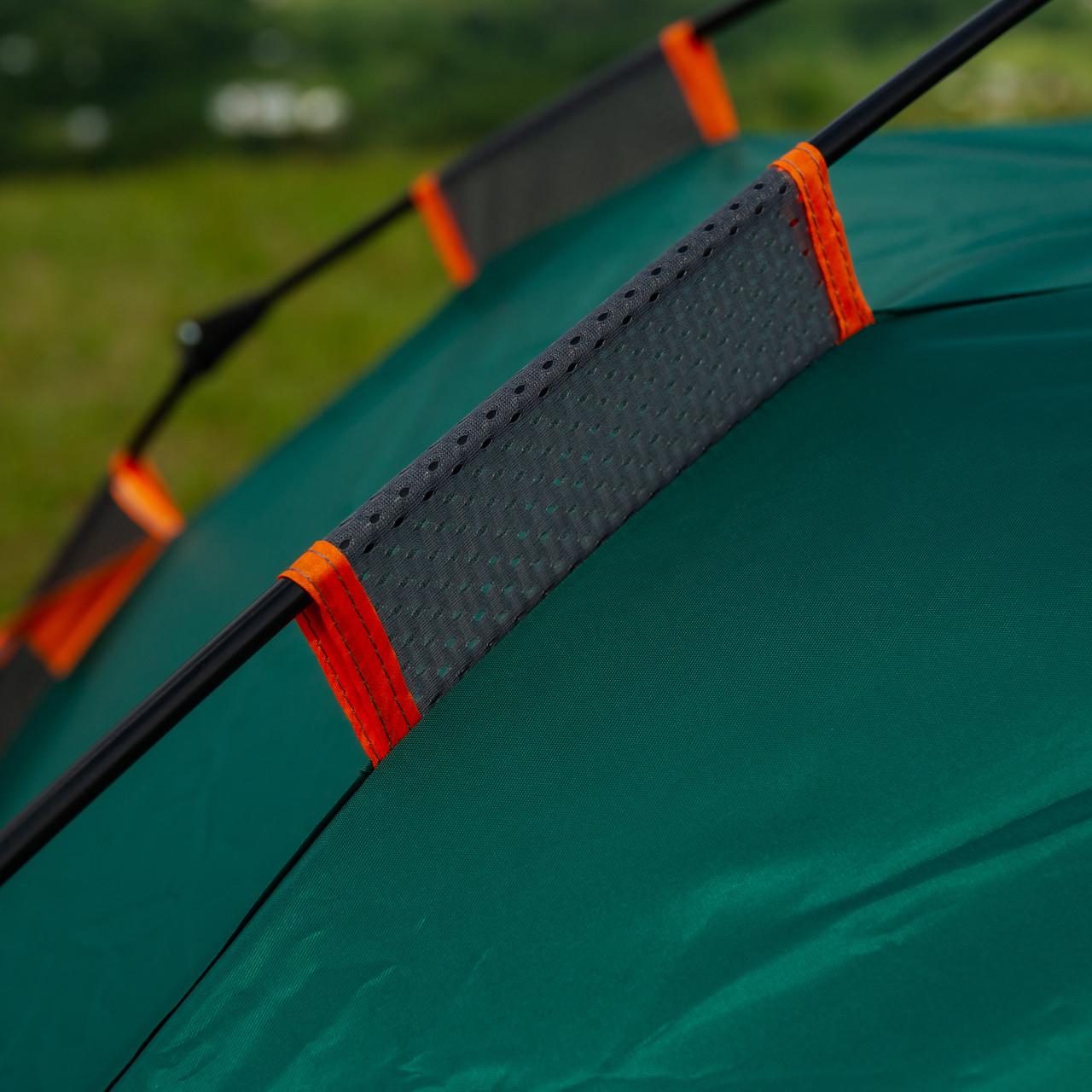 Палатка автоматическая на 2-4 человека двухслойная 200х230х130 см Зеленый (25743157) - фото 7