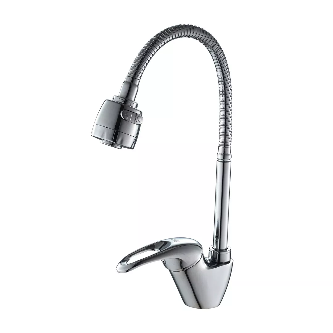 Змішувач для кухні Frap F4303 з гнучким виливом Хром Змішувач для кухні Frap F4303 з гнучким виливом Хром