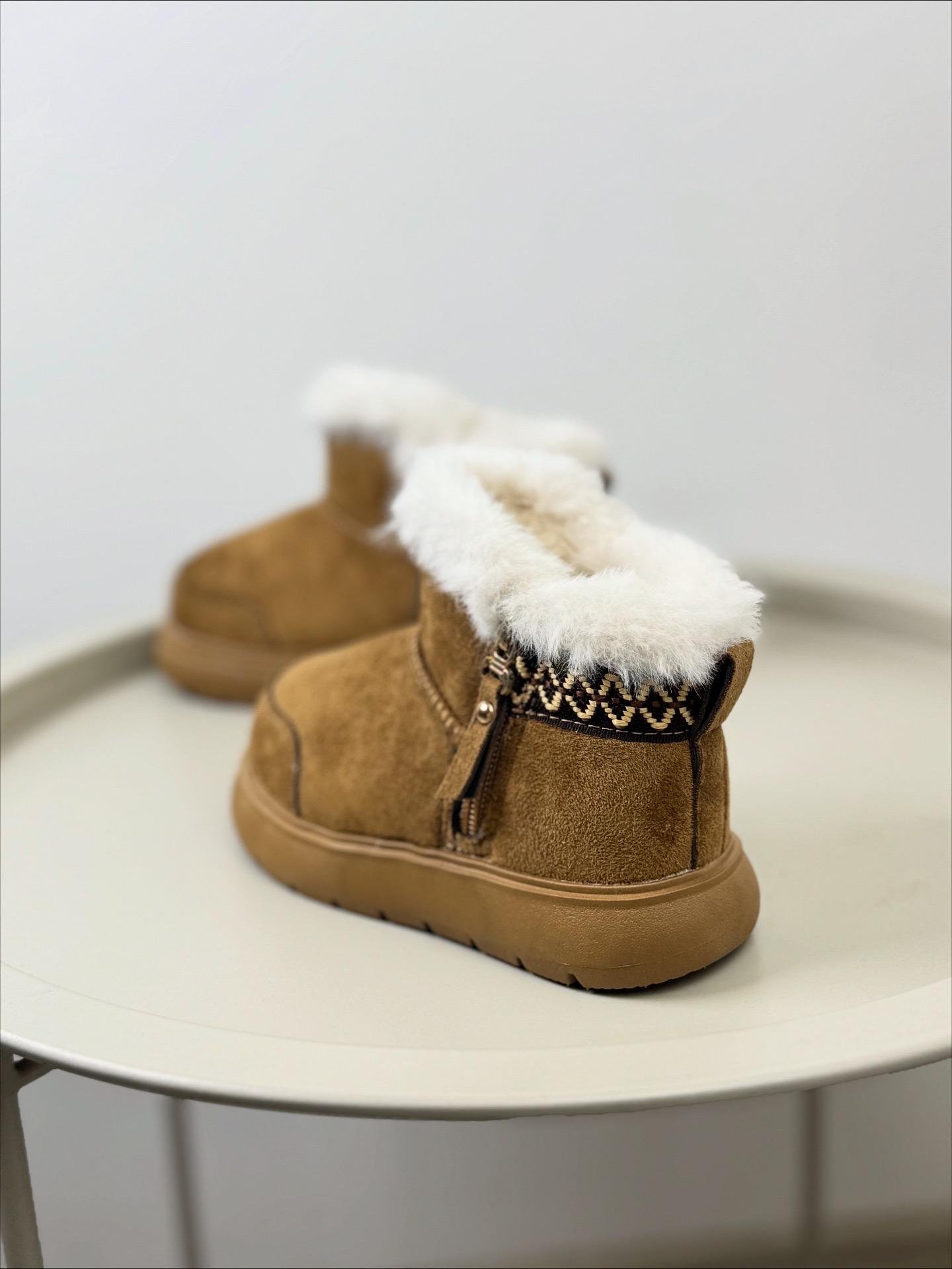 Ботинки детские зимние 1670 р. 29 Бежевый (30584178) - фото 6