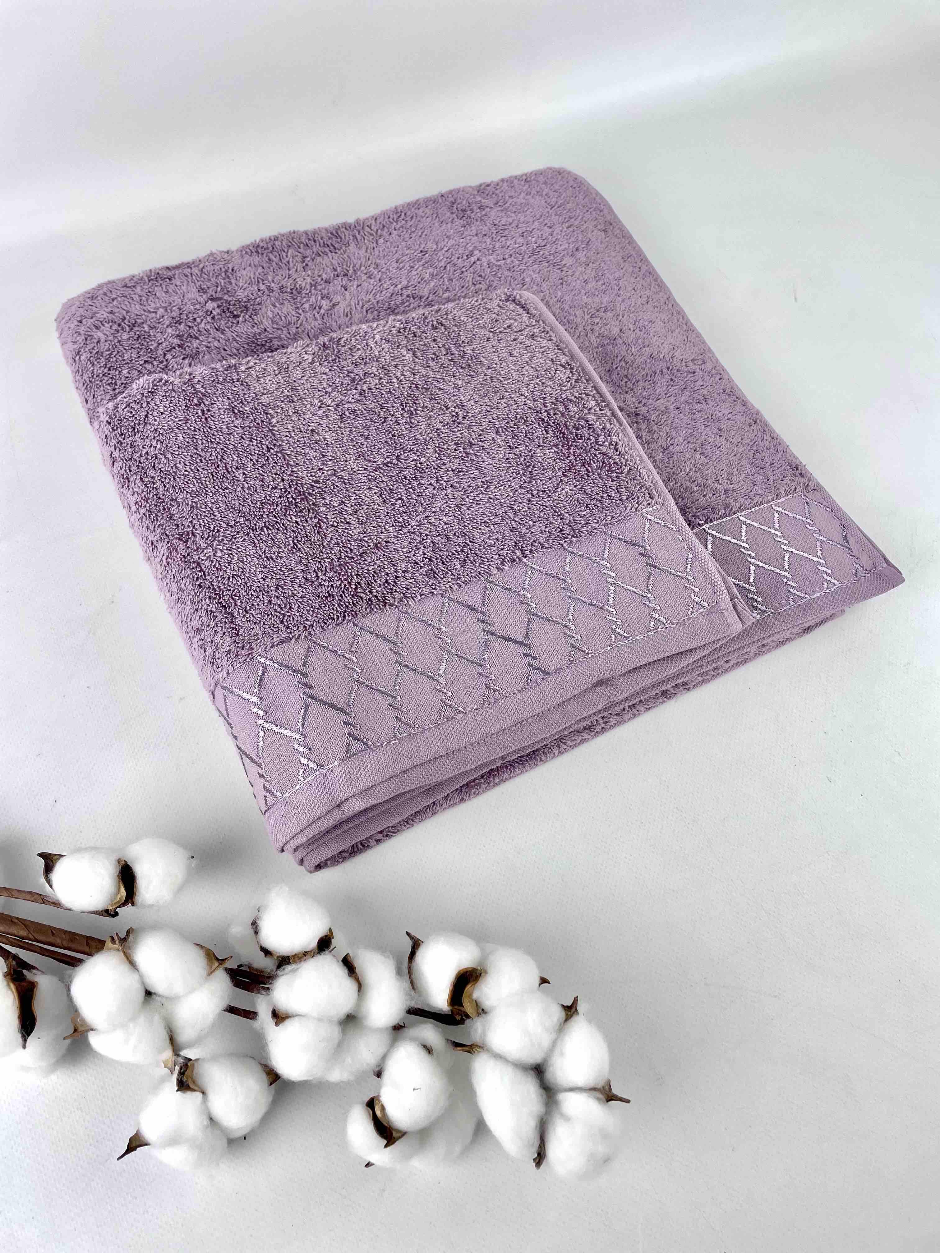 Набір рушників AE Zefir 2 шт. у фірмовій коробці Фіолетовий (CN37539) - фото 1 Набір рушників AE Zefir 2 шт. у фірмовій коробці Фіолетовий (CN37539) - фото 1