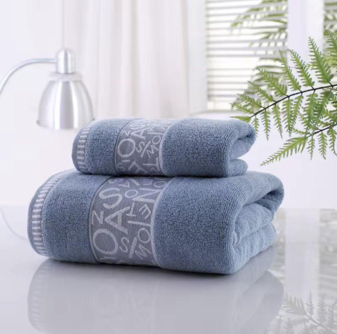 Набір рушників Alphabet Premium 3в1 Блакитний (NR3in1BathBlueAlphabet) - фото 4