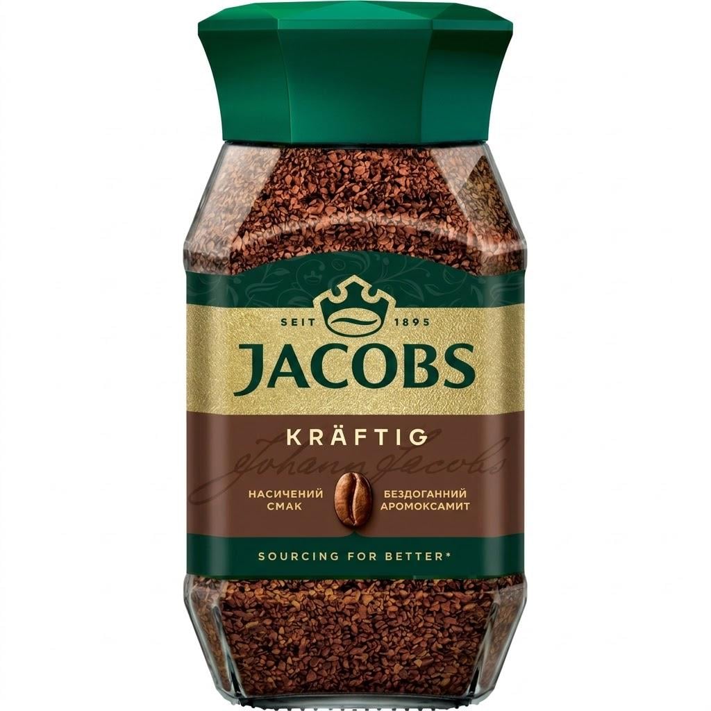Кофе растворимый Jacobs Kraftig 190 г банка (jac2001)