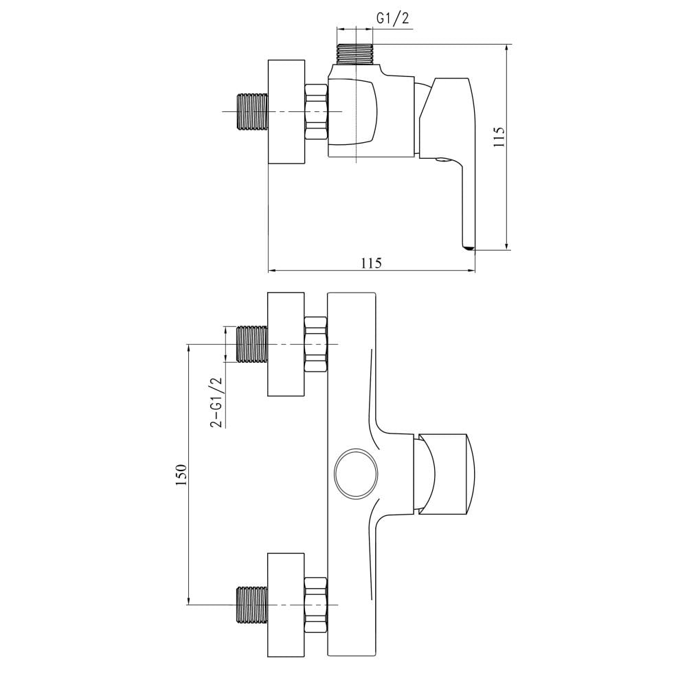 Смеситель для душа Brinex 40W 010 (SD00033034) - фото 2