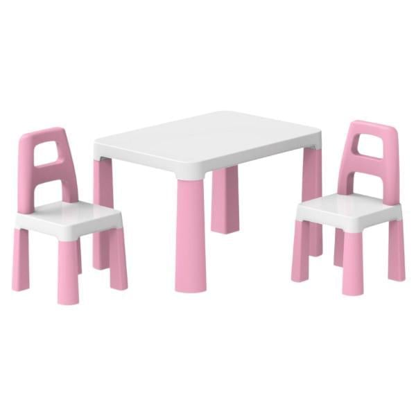 Детский стол со стульями ТехноК пластиковый Розовый (1233958)