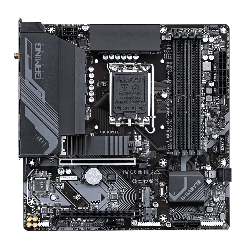 Материнська плата Gigabyte B760M GAMING X AX Intel B760/S1700/MicroATX/4xDDR4 DIMM (d282f6e5) - фото 3