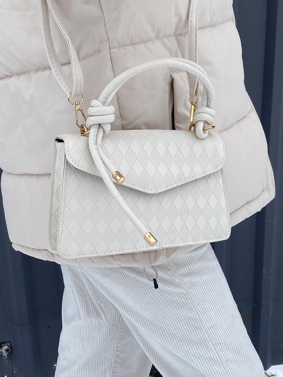 Жіноча сумка 8658 крос-боді Білий (18243018)