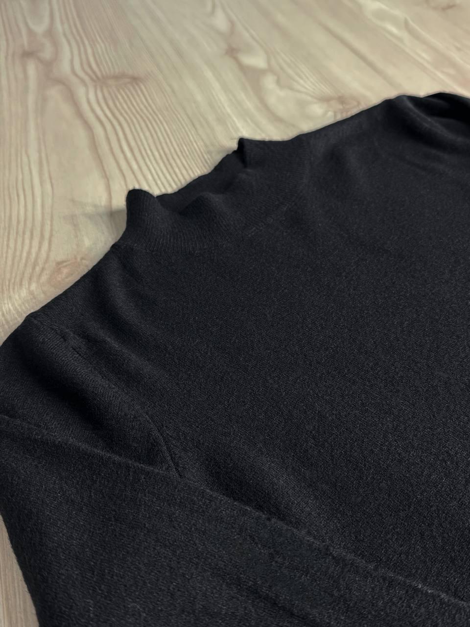 Свитер женский A-N 106 водолазка гольф с воротником стойкой базовый OS Черный (5407) - фото 3