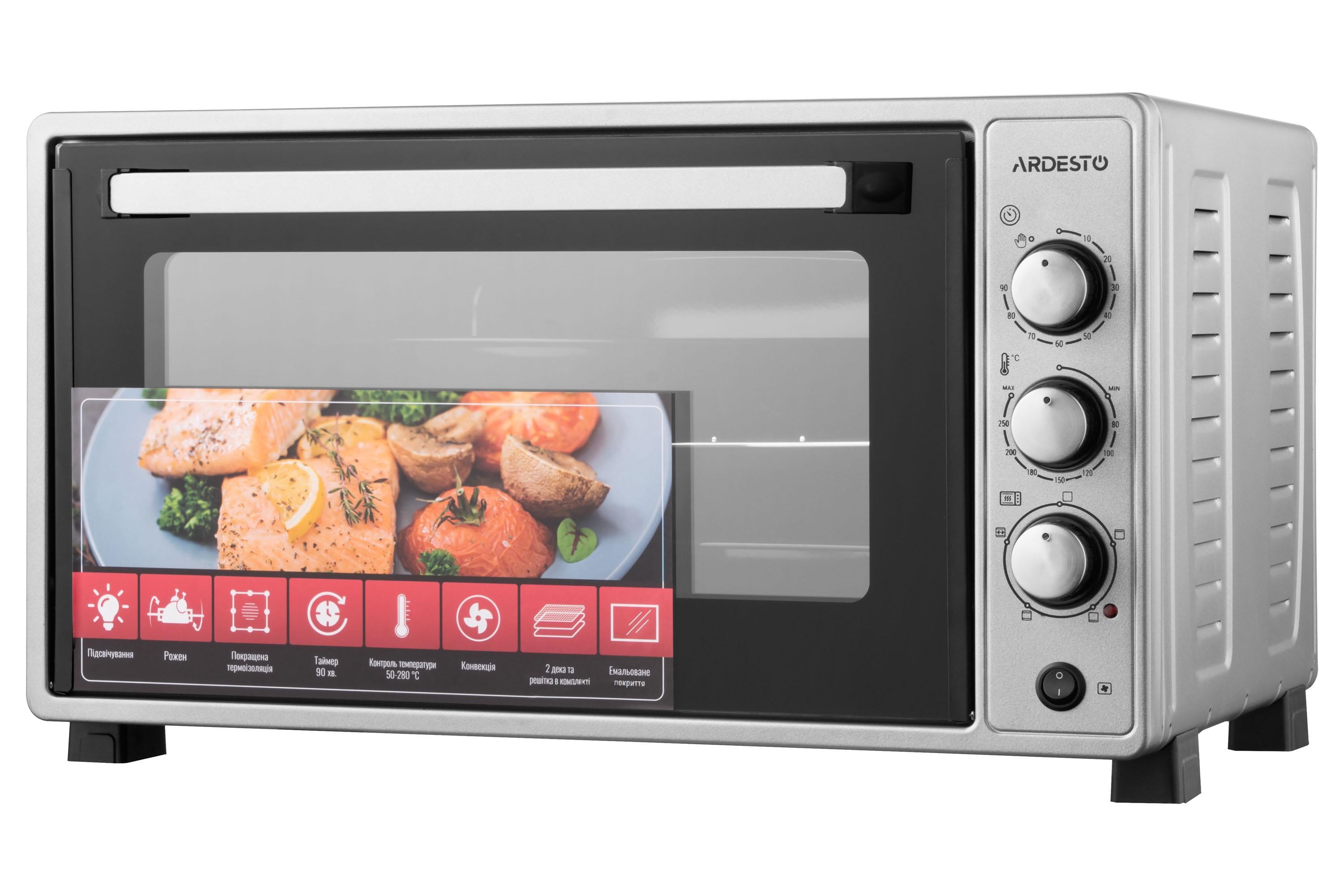 Электрическая печь ARDESTO MEO-N48RCGR 48 л 1700 Вт с конвекцией Серый (34618333)