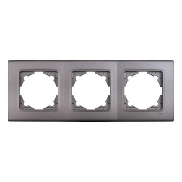 Рамка на 3 места Viko Linnera Life универсальная Серый гранит (90460742)
