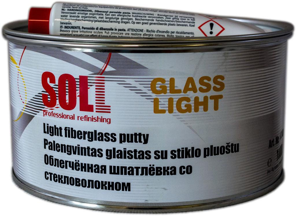Шпаклевка со стекловолокном SOLL Glass Light мягкая 1,0 кг Зеленый (000032323)