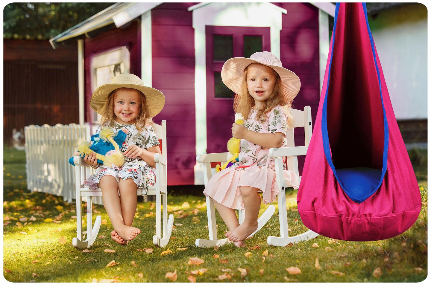 Кресло-качели подвесные NEO-SPORT кокон и подушка Розовый (110003) - фото 4