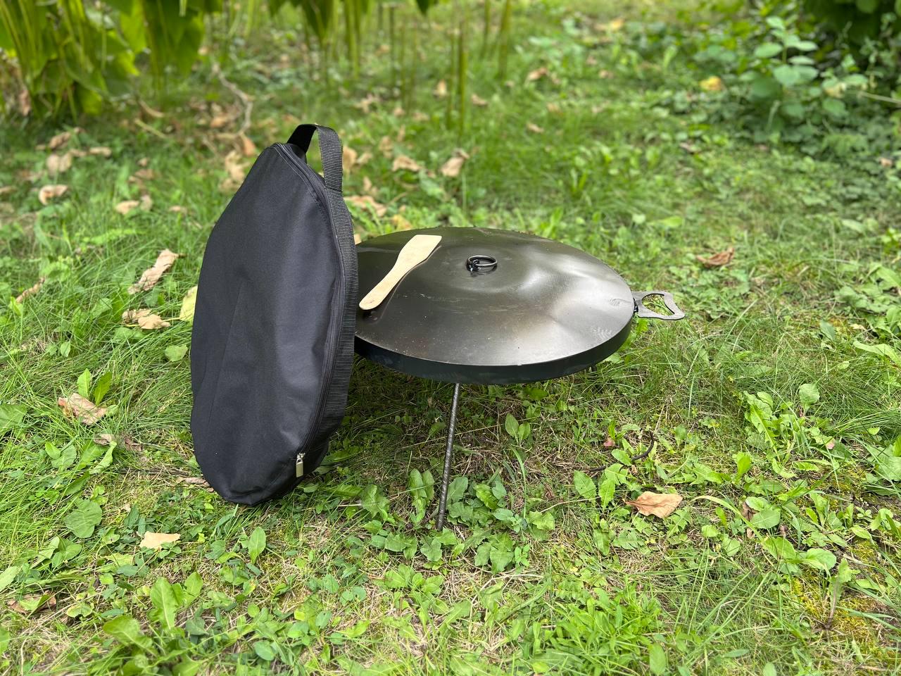 Сковорода с крышкой и чехлом GrillKov толщина с бортиком 4 мм d 40 см (2102-41)