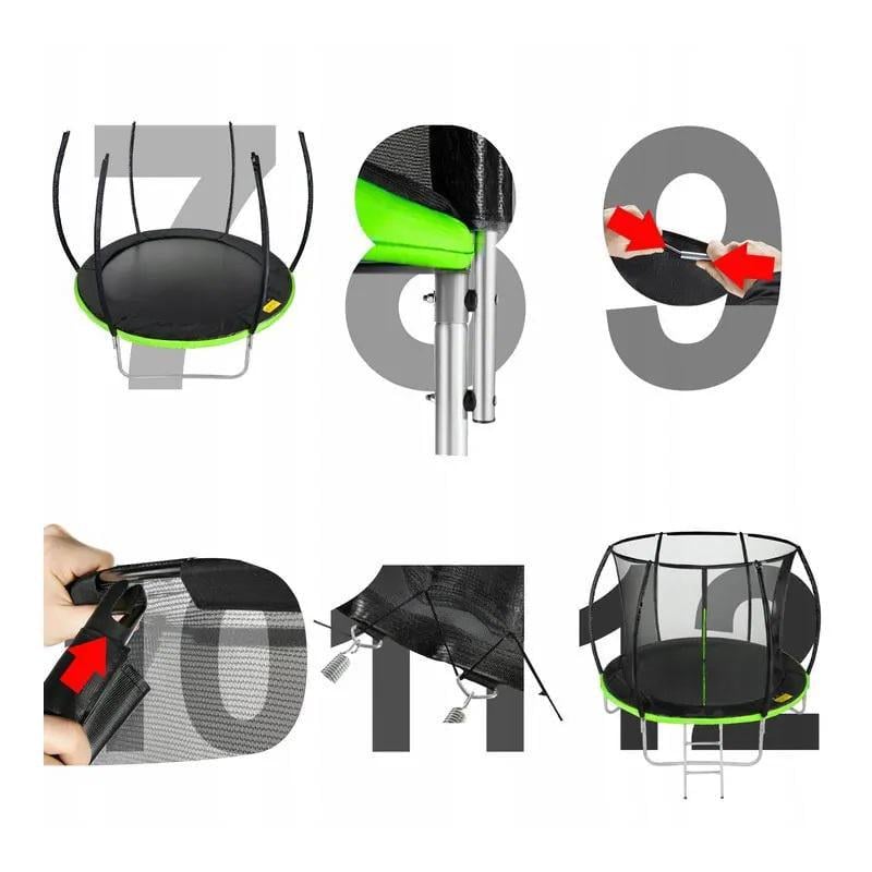 Батут Just Fun Premium внутренняя сетка 244 см Черный - фото 3 Батут Just Fun Premium внутренняя сетка 244 см Черный - фото 3