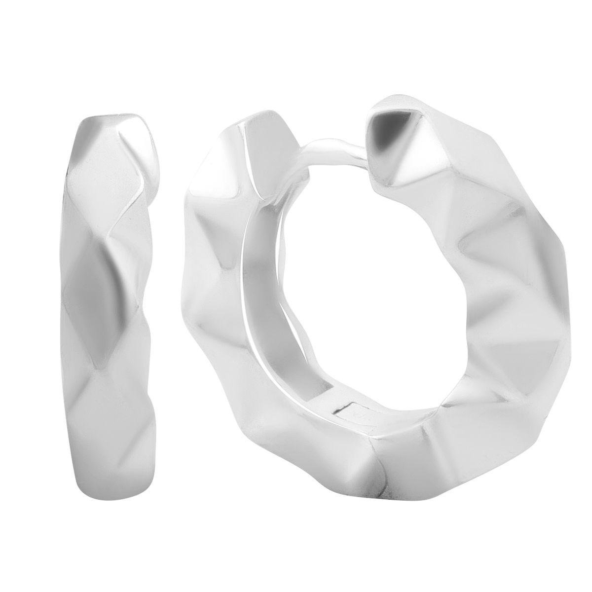 Сережки срібні з фактурною поверхнею