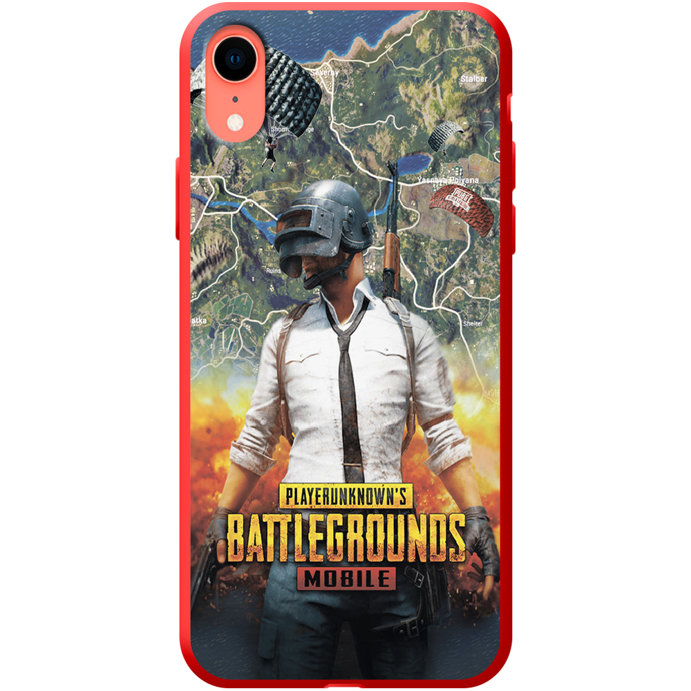 Чохол Boxface iPhone XR PUBG Mobile Червоний силікон  (35417-up2309-42163)