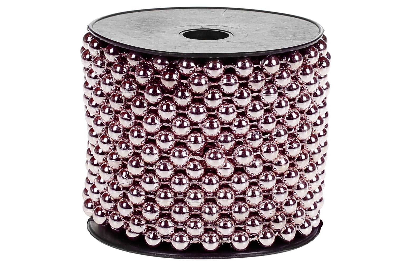 Бусы пластиковые BonaDi 10 м D 8 мм Розовый (147-242)