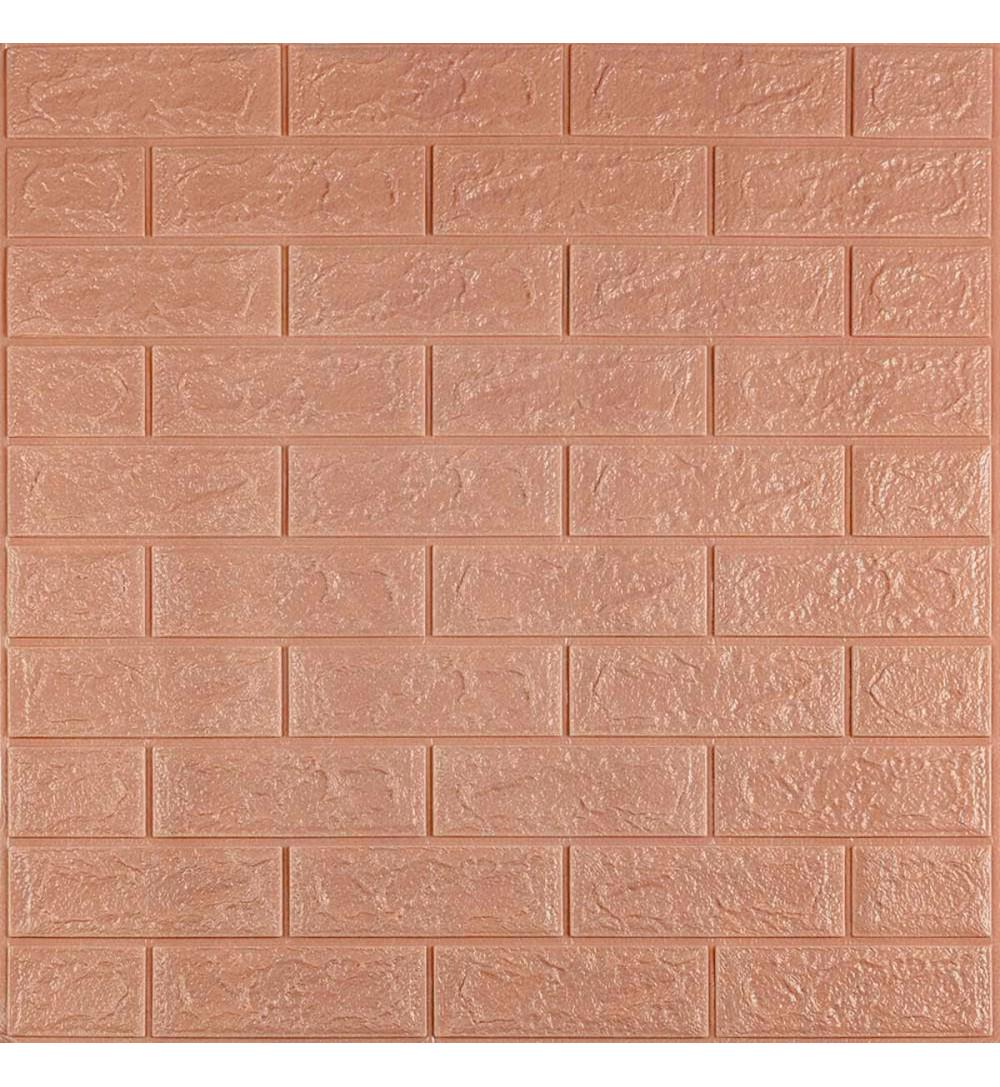 3D-панель декоративная самоклеящаяся под кирпич 700x770x3 мм Кофе с молоком (348-3)