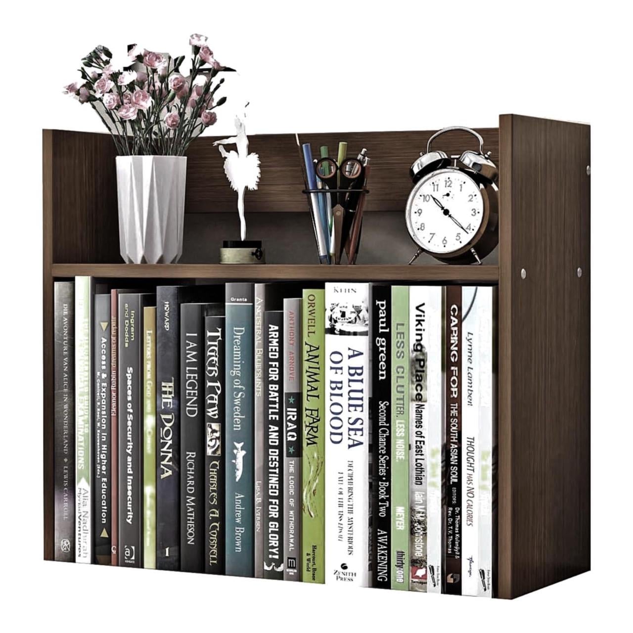 Полка книжная настольная из дерева Оролан Сепия (КПА-017908)