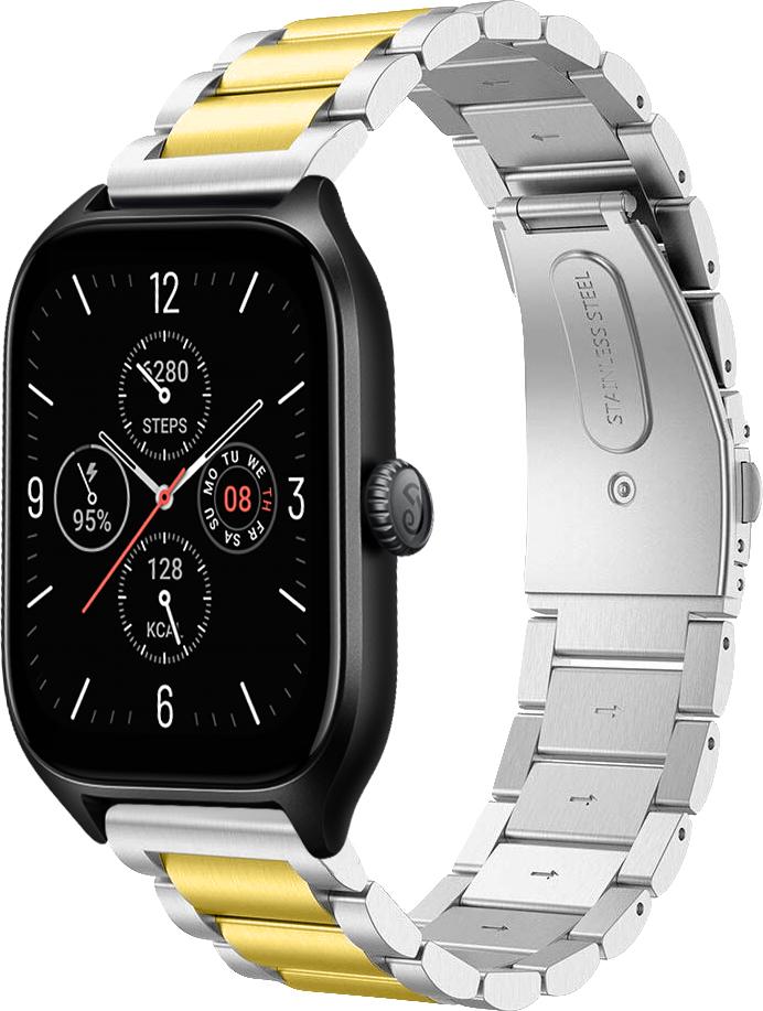 Металлический Ремешок Shain Line для Amazfit GTS 4/Mini Silver Gold (29514-67)