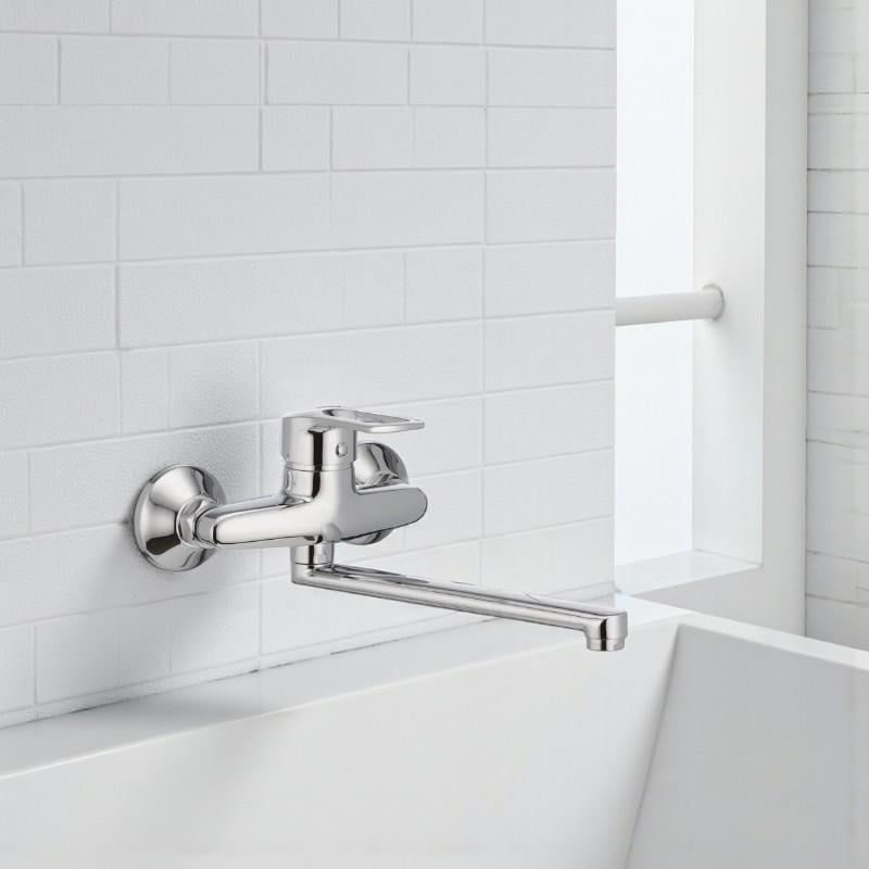 Смеситель для кухни Cron GERMES-5 из стены однорычажный цинковый сплав Хром (b-CR0846) - фото 5 Смеситель для кухни Cron GERMES-5 из стены однорычажный цинковый сплав Хром (b-CR0846) - фото 5