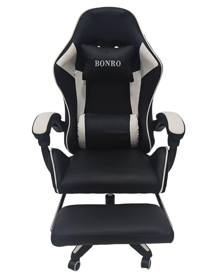 Кресло геймерское Bonro B-945 с подставкой для ног Черно-белый (29528879) - фото 6 Кресло геймерское Bonro B-945 с подставкой для ног Черно-белый (29528879) - фото 6