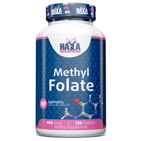 Метилфолат Haya Labs Methyl Folate 400 mcg 5-MTHF 120 таблеток - фото 1