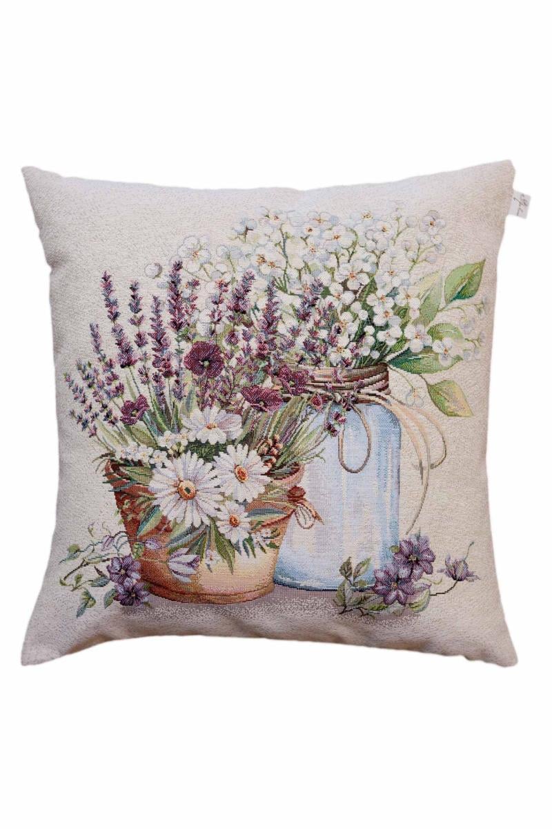 Наволочка декоративная Цветы в стакане 45х45 см (039164) Наволочка декоративная Цветы в стакане 45х45 см (039164)