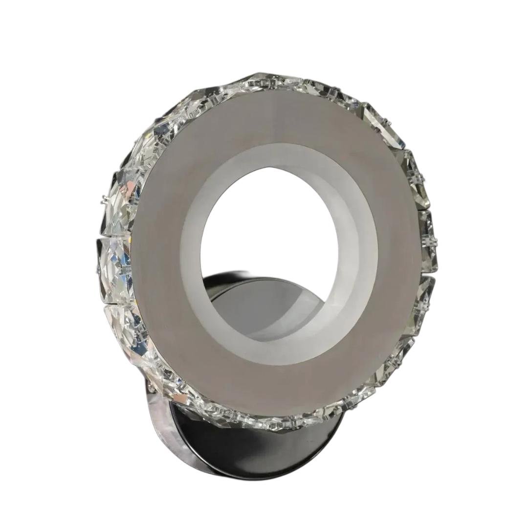 Бра светодиодная Svet 24W хрустальная круглой формы Хром (SY-16010/1W CR)