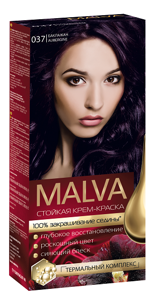 Фарба для волосся Malva Hair Color 037 Баклажан (101299) - фото 1